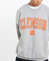 Vintage, 90s, NCAA, Clemson, Tigers, Sweatshirt, The Real Deal, size large, colour Grey, newtown, sydney, australia, thrift store, opshop, preloved, secondhand, sustainable, retro, antique, 70s, 80s, 90s, 2000s, 00s, fashion, clothing, streetwear, trendy, garment, style, boutique, store, shop, archive, sale, cheap, best, top, Sweats and hoodies