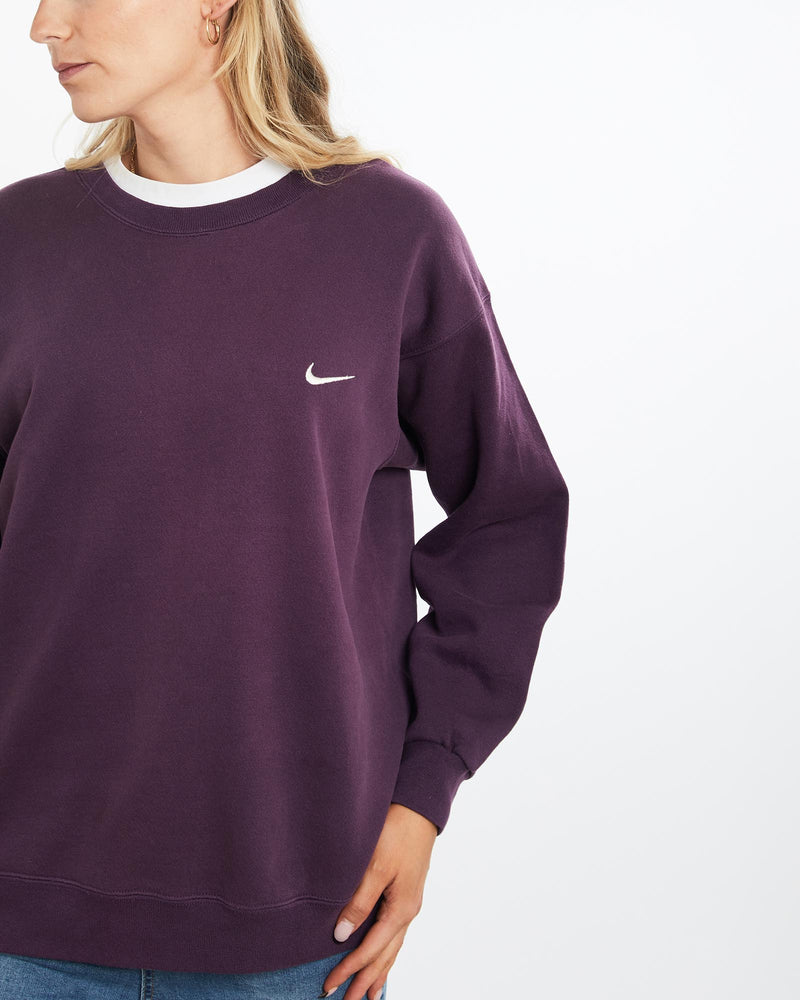 Vintage, Nike, Sweatshirt, The Real Deal, size medium, colour Purple, newtown, sydney, australia, thrift store, opshop, preloved, secondhand, sustainable, retro, antique, 70s, 80s, 90s, 2000s, 00s, fashion, clothing, streetwear, trendy, garment, style, boutique, store, shop, archive, sale, cheap, best, top, Sweats and hoodies