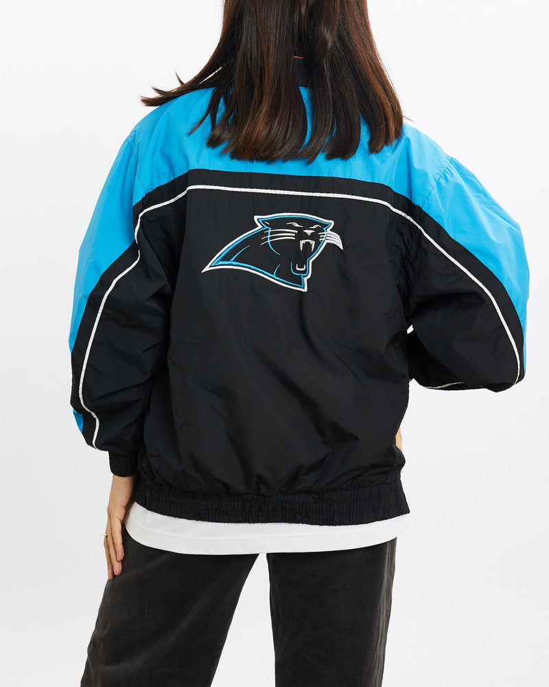 Vintage, Reebok, NFL, Carolina, Panthers, Track, Jacket, The Real Deal, size double extra small, colour Navy, newtown, sydney, australia, thrift store, opshop, preloved, secondhand, sustainable, retro, antique, 70s, 80s, 90s, 2000s, 00s, fashion, clothing, streetwear, trendy, garment, style, boutique, store, shop, archive, sale, cheap, best, top, Jackets