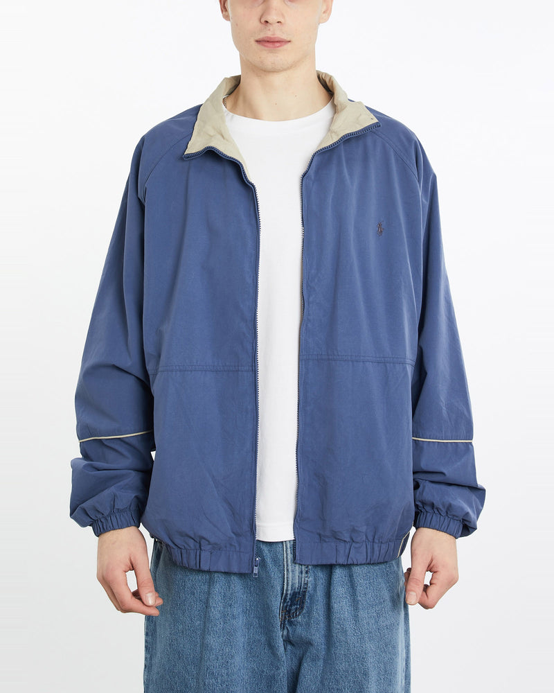 Vintage, 90s, Polo, Ralph, Lauren, Harrington, Jacket, The Real Deal, size extra large, colour Blue, newtown, sydney, australia, thrift store, opshop, preloved, secondhand, sustainable, retro, antique, 70s, 80s, 90s, 2000s, 00s, fashion, clothing, streetwear, trendy, garment, style, boutique, store, shop, archive, sale, cheap, best, top, Jackets