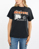 Vintage, 90s, Hooters, Tee, The Real Deal, size medium, colour Black, newtown, sydney, australia, thrift store, opshop, preloved, secondhand, sustainable, retro, antique, 70s, 80s, 90s, 2000s, 00s, fashion, clothing, streetwear, trendy, garment, style, boutique, store, shop, archive, sale, cheap, best, top, T-Shirts