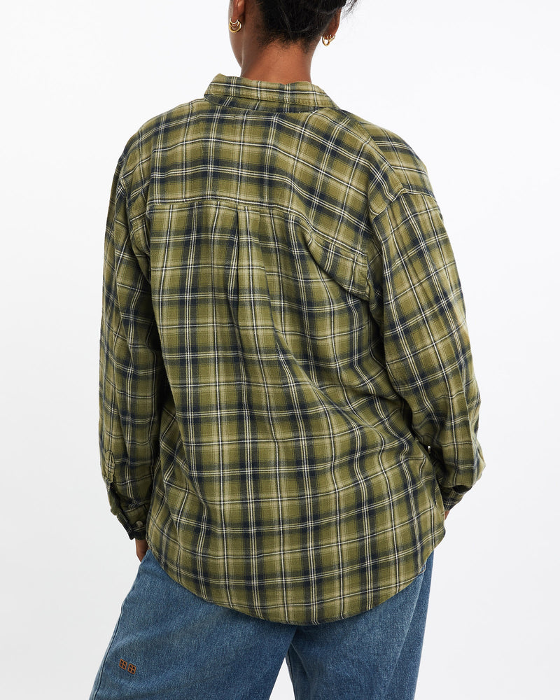 Vintage, 90s, Polo, Ralph, Lauren, Flannelette, Button, Up, Shirt, The Real Deal, size medium, colour Green, newtown, sydney, australia, thrift store, opshop, preloved, secondhand, sustainable, retro, antique, 70s, 80s, 90s, 2000s, 00s, fashion, clothing, streetwear, trendy, garment, style, boutique, store, shop, archive, sale, cheap, best, top, Shirts