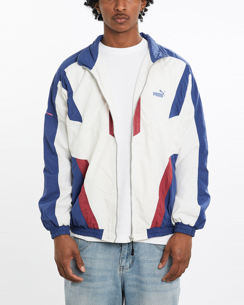 Vintage, 80s, Puma, A.C.E, Track, Jacket, The Real Deal, size large, colour Multicolour, newtown, sydney, australia, thrift store, opshop, preloved, secondhand, sustainable, retro, antique, 70s, 80s, 90s, 2000s, 00s, fashion, clothing, streetwear, trendy, garment, style, boutique, store, shop, archive, sale, cheap, best, top, Jackets