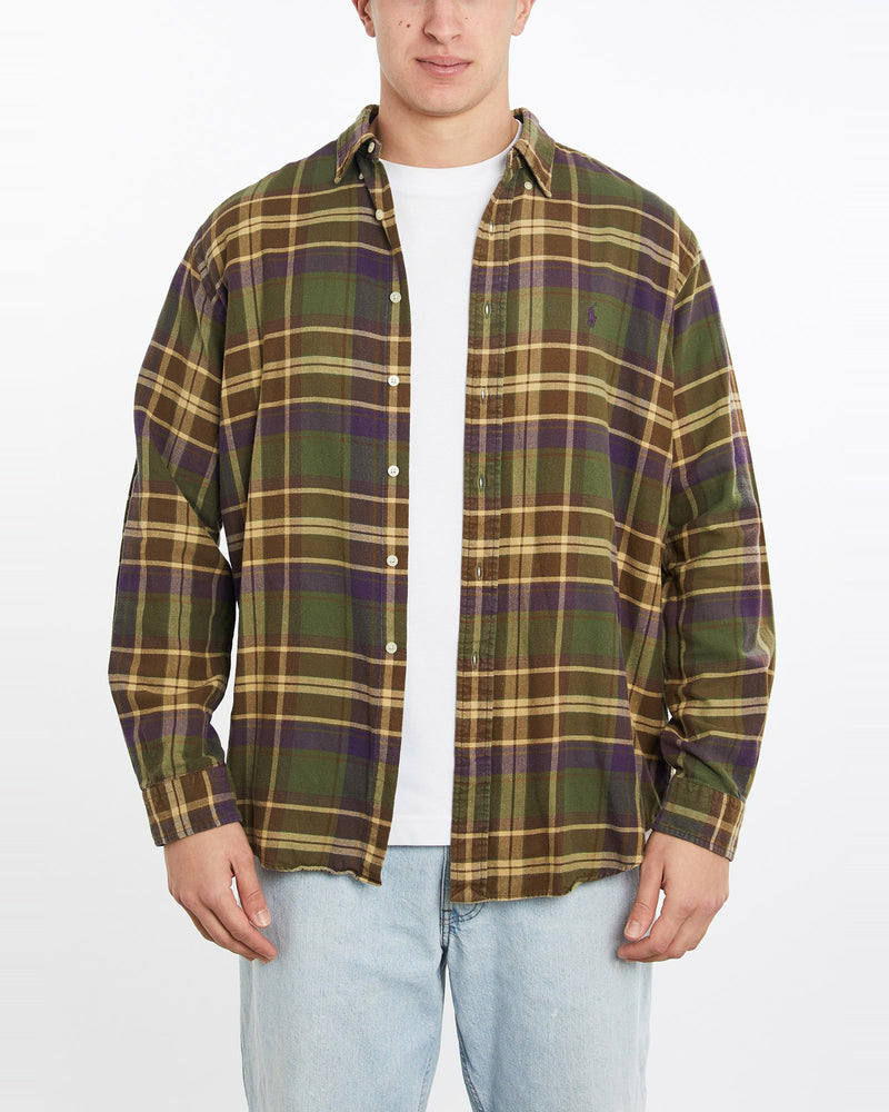 Vintage, 90s, Ralph, Lauren, Polo, Golf, Flannelette, Button, Up, Shirt, The Real Deal, size double extra large, colour Multicolour, newtown, sydney, australia, thrift store, opshop, preloved, secondhand, sustainable, retro, antique, 70s, 80s, 90s, 2000s, 00s, fashion, clothing, streetwear, trendy, garment, style, boutique, store, shop, archive, sale, cheap, best, top, Shirts