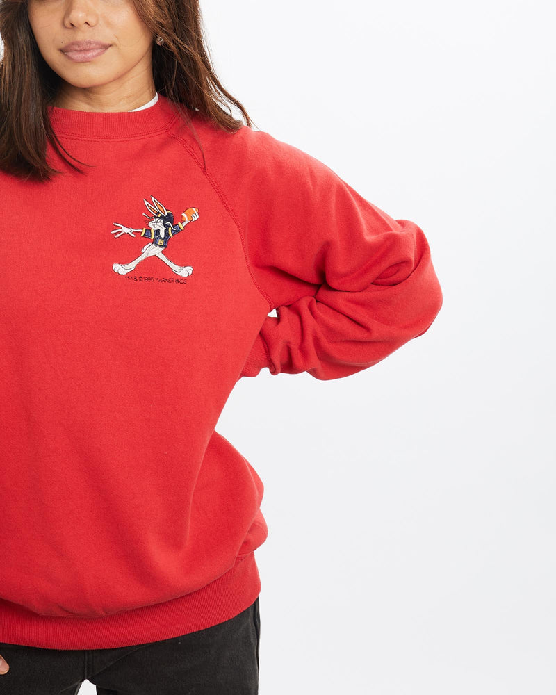 Vintage, 1995, Looney, Tunes, Bugs, Bunny, Sweatshirt, The Real Deal, size extra small, colour Grey, newtown, sydney, australia, thrift store, opshop, preloved, secondhand, sustainable, retro, antique, 70s, 80s, 90s, 2000s, 00s, fashion, clothing, streetwear, trendy, garment, style, boutique, store, shop, archive, sale, cheap, best, top, Sweats and hoodies
