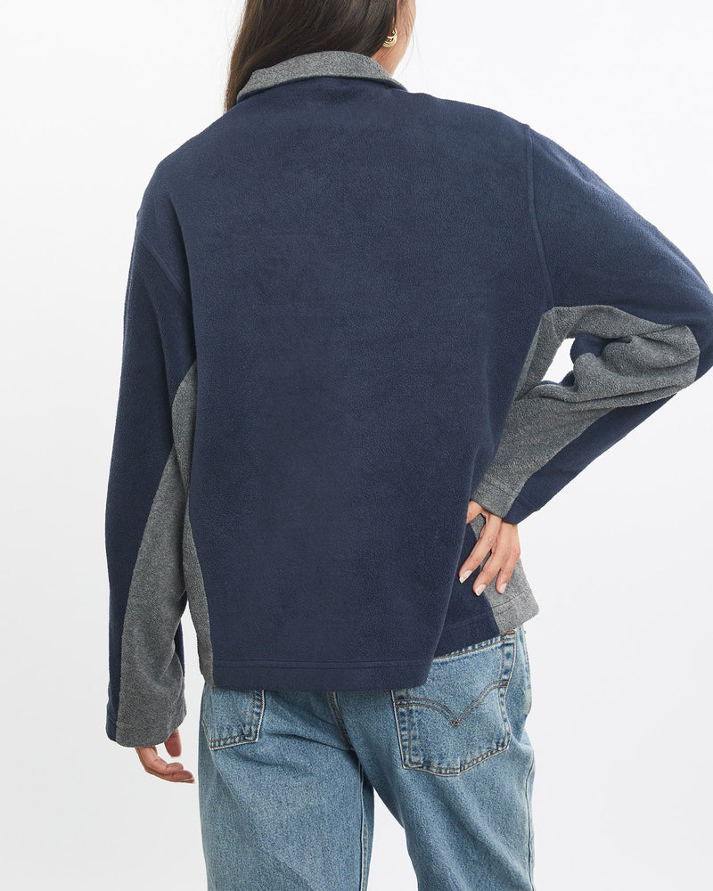 Vintage, Nautica, Jeans, Quarter, Zip, Fleece, Sweatshirt, The Real Deal, size medium, colour Navy, newtown, sydney, australia, thrift store, opshop, preloved, secondhand, sustainable, retro, antique, 70s, 80s, 90s, 2000s, 00s, fashion, clothing, streetwear, trendy, garment, style, boutique, store, shop, archive, sale, cheap, best, top, Sweats and hoodies