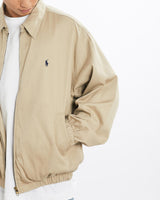 Vintage, 90s, Polo, Ralph, Lauren, Harrington, Jacket, The Real Deal, size large, colour Brown, newtown, sydney, australia, thrift store, opshop, preloved, secondhand, sustainable, retro, antique, 70s, 80s, 90s, 2000s, 00s, fashion, clothing, streetwear, trendy, garment, style, boutique, store, shop, archive, sale, cheap, best, top, Jackets