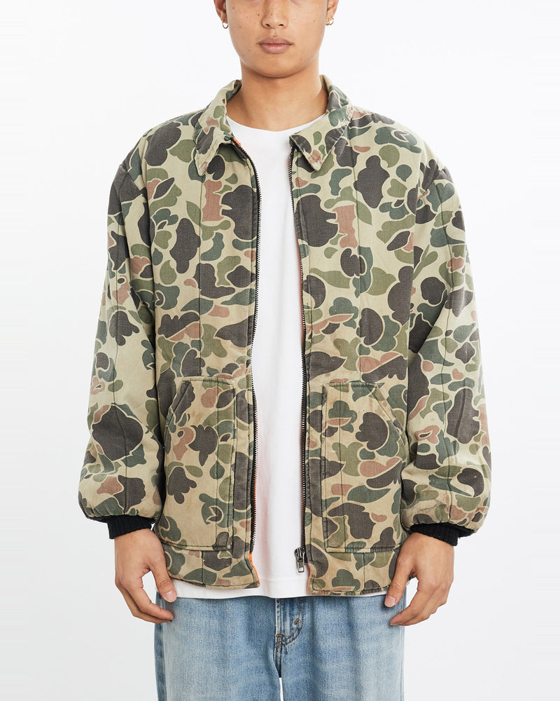 Vintage, 90s, Duck, Camo, Reversible, Jacket, The Real Deal, size large, colour Multicolour, newtown, sydney, australia, thrift store, opshop, preloved, secondhand, sustainable, retro, antique, 70s, 80s, 90s, 2000s, 00s, fashion, clothing, streetwear, trendy, garment, style, boutique, store, shop, archive, sale, cheap, best, top, Jackets