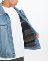 Vintage, Wrangler, Blanket, Lined, Denim, Jacket, The Real Deal, size extra large, colour Blue, newtown, sydney, australia, thrift store, opshop, preloved, secondhand, sustainable, retro, antique, 70s, 80s, 90s, 2000s, 00s, fashion, clothing, streetwear, trendy, garment, style, boutique, store, shop, archive, sale, cheap, best, top, Jackets