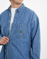 Vintage 90s Chaps Ralph Lauren Denim Button Up Shirt <br>XL , The Real Deal , newtown, sydney, australia, thrift store, opshop, preloved, secondhand, sustainable, retro, antique, 70s, 80s, 90s, 2000s, 00s, fashion, clothing, streetwear, trendy, garment, style, boutique, store, shop, archive, sale, cheap, best, top
