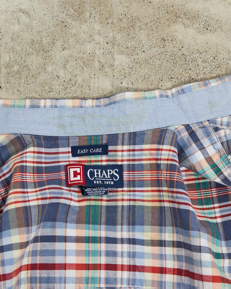 Vintage, 90s, Chaps, Ralph, Lauren, Short, Sleeve, Button, Up, Shirt, The Real Deal, size extra large, colour Multicolour, newtown, sydney, australia, thrift store, opshop, preloved, secondhand, sustainable, retro, antique, 70s, 80s, 90s, 2000s, 00s, fashion, clothing, streetwear, trendy, garment, style, boutique, store, shop, archive, sale, cheap, best, top, Shirts