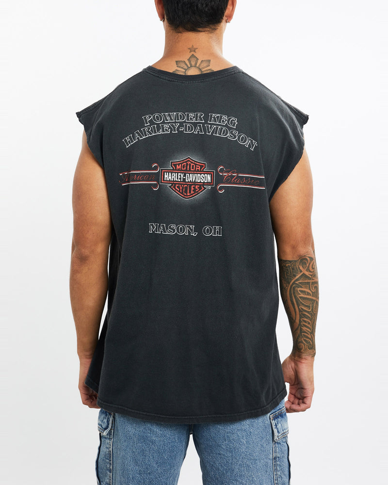 Vintage, Harley, Davidson, Tank, The Real Deal, size extra large, colour Grey, newtown, sydney, australia, thrift store, opshop, preloved, secondhand, sustainable, retro, antique, 70s, 80s, 90s, 2000s, 00s, fashion, clothing, streetwear, trendy, garment, style, boutique, store, shop, archive, sale, cheap, best, top, T-Shirts