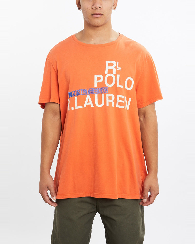 Vintage, 90s, Polo, Ralph, Lauren, Tee, The Real Deal, size large, colour Orange, newtown, sydney, australia, thrift store, opshop, preloved, secondhand, sustainable, retro, antique, 70s, 80s, 90s, 2000s, 00s, fashion, clothing, streetwear, trendy, garment, style, boutique, store, shop, archive, sale, cheap, best, top, T-Shirts