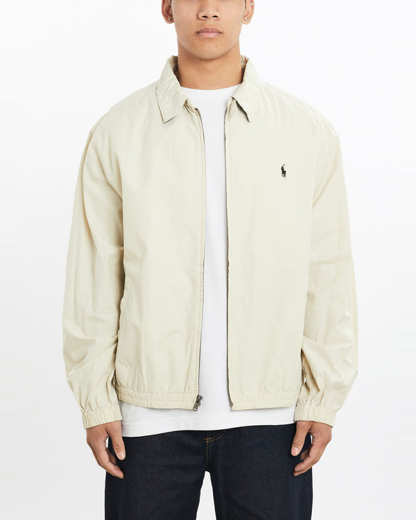 Vintage, 90s, Polo, Ralph, Lauren, Harrington, Jacket, The Real Deal, size large, colour Beige, newtown, sydney, australia, thrift store, opshop, preloved, secondhand, sustainable, retro, antique, 70s, 80s, 90s, 2000s, 00s, fashion, clothing, streetwear, trendy, garment, style, boutique, store, shop, archive, sale, cheap, best, top, Jackets