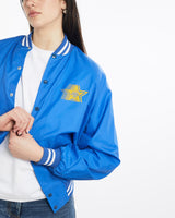 Vintage, 1984, Service, Olympics, Bomber, Jacket, The Real Deal, size medium, colour Blue, newtown, sydney, australia, thrift store, opshop, preloved, secondhand, sustainable, retro, antique, 70s, 80s, 90s, 2000s, 00s, fashion, clothing, streetwear, trendy, garment, style, boutique, store, shop, archive, sale, cheap, best, top, Jackets