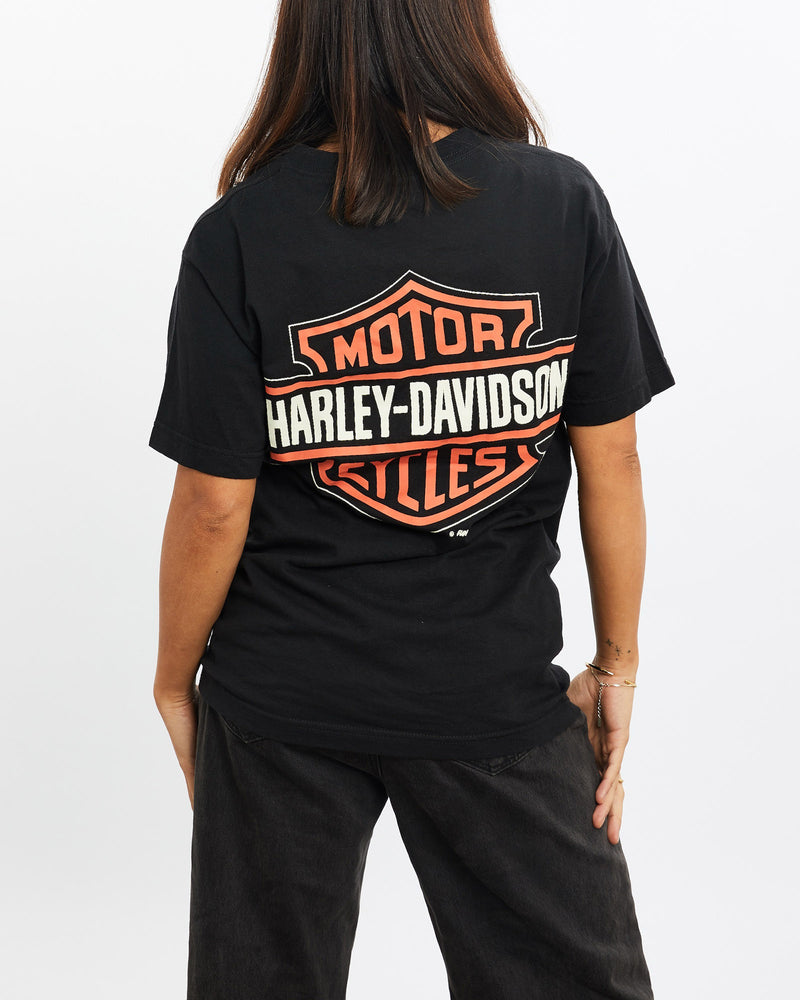 Vintage, 90s, Harley, Davidson, Tee, The Real Deal, size extra small, colour Black, newtown, sydney, australia, thrift store, opshop, preloved, secondhand, sustainable, retro, antique, 70s, 80s, 90s, 2000s, 00s, fashion, clothing, streetwear, trendy, garment, style, boutique, store, shop, archive, sale, cheap, best, top, T-Shirts