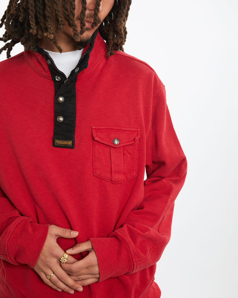 Vintage Polo Ralph Lauren Quarter Zip Sweatshirt <br>L , The Real Deal , newtown, sydney, australia, thrift store, opshop, preloved, secondhand, sustainable, retro, antique, 70s, 80s, 90s, 2000s, 00s, fashion, clothing, streetwear, trendy, garment, style, boutique, store, shop, archive, sale, cheap, best, top