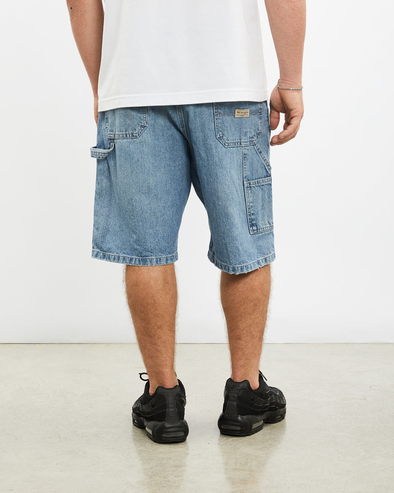 Vintage Wrangler Denim Carpenter Shorts <br>36" , The Real Deal , newtown, sydney, australia, thrift store, opshop, preloved, secondhand, sustainable, retro, antique, 70s, 80s, 90s, 2000s, 00s, fashion, clothing, streetwear, trendy, garment, style, boutique, store, shop, archive, sale, cheap, best, top
