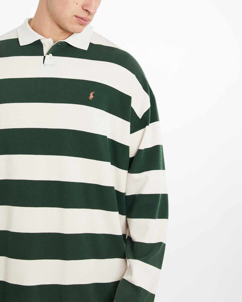 Vintage, 90s, Polo, Ralph, Lauren, Long, Sleeve, Polo, Shirt, The Real Deal, size double extra large, colour Multicolour, newtown, sydney, australia, thrift store, opshop, preloved, secondhand, sustainable, retro, antique, 70s, 80s, 90s, 2000s, 00s, fashion, clothing, streetwear, trendy, garment, style, boutique, store, shop, archive, sale, cheap, best, top, Shirts
