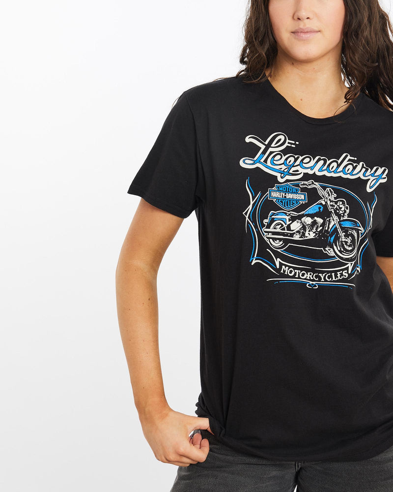 Harley, Davidson, Tampa, Florida, Tee, The Real Deal, size medium, colour Black, newtown, sydney, australia, thrift store, opshop, preloved, secondhand, sustainable, retro, antique, 70s, 80s, 90s, 2000s, 00s, fashion, clothing, streetwear, trendy, garment, style, boutique, store, shop, archive, sale, cheap, best, top, T-Shirts