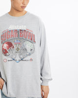 Vintage, NCAA, Crimson, Tide, vs, Buckeyes, Sugar, Bowl, Long, Sleeve, Tee, The Real Deal, size large, colour Grey, newtown, sydney, australia, thrift store, opshop, preloved, secondhand, sustainable, retro, antique, 70s, 80s, 90s, 2000s, 00s, fashion, clothing, streetwear, trendy, garment, style, boutique, store, shop, archive, sale, cheap, best, top, T-Shirts