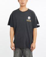 Vintage, 90s, NFL, Pittsburgh, Steelers, Tee, The Real Deal, size large, colour Black, newtown, sydney, australia, thrift store, opshop, preloved, secondhand, sustainable, retro, antique, 70s, 80s, 90s, 2000s, 00s, fashion, clothing, streetwear, trendy, garment, style, boutique, store, shop, archive, sale, cheap, best, top, T-Shirts