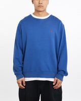 Vintage, 90s, Polo, Ralph, Lauren, Sweatshirt, The Real Deal, size extra large, colour Blue, newtown, sydney, australia, thrift store, opshop, preloved, secondhand, sustainable, retro, antique, 70s, 80s, 90s, 2000s, 00s, fashion, clothing, streetwear, trendy, garment, style, boutique, store, shop, archive, sale, cheap, best, top, Sweats and hoodies