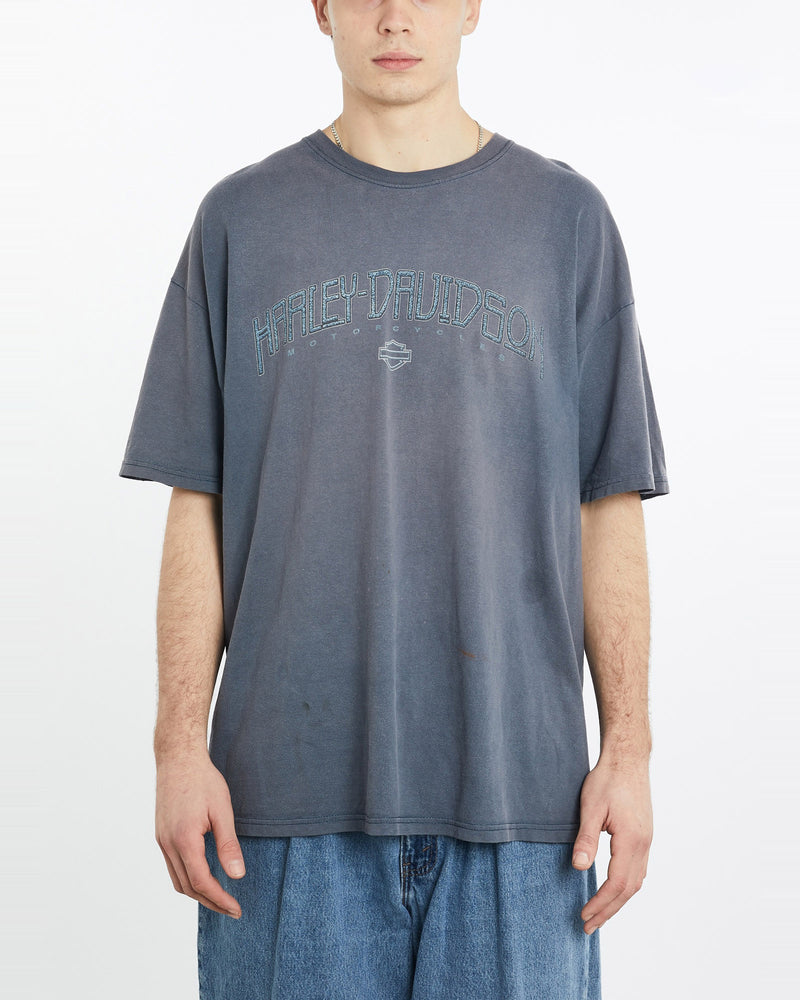 Vintage, Harley, Davidson, Tee, The Real Deal, size extra large, colour Grey, newtown, sydney, australia, thrift store, opshop, preloved, secondhand, sustainable, retro, antique, 70s, 80s, 90s, 2000s, 00s, fashion, clothing, streetwear, trendy, garment, style, boutique, store, shop, archive, sale, cheap, best, top, T-Shirts