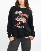 Vintage, 1991, Damn, Yankees, Music, Sweatshirt, The Real Deal, size medium, colour Black, newtown, sydney, australia, thrift store, opshop, preloved, secondhand, sustainable, retro, antique, 70s, 80s, 90s, 2000s, 00s, fashion, clothing, streetwear, trendy, garment, style, boutique, store, shop, archive, sale, cheap, best, top, Sweats and hoodies