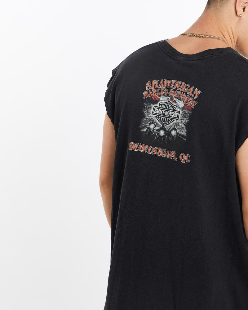 Vintage, Harley, Davidson, Tank, The Real Deal, size extra large, colour Black, newtown, sydney, australia, thrift store, opshop, preloved, secondhand, sustainable, retro, antique, 70s, 80s, 90s, 2000s, 00s, fashion, clothing, streetwear, trendy, garment, style, boutique, store, shop, archive, sale, cheap, best, top, T-Shirts