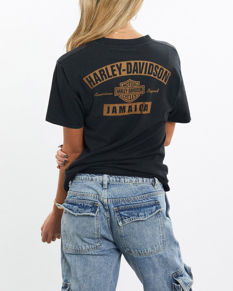 Vintage, Harley, Davidson, Tee, The Real Deal, size extra small, colour Black, newtown, sydney, australia, thrift store, opshop, preloved, secondhand, sustainable, retro, antique, 70s, 80s, 90s, 2000s, 00s, fashion, clothing, streetwear, trendy, garment, style, boutique, store, shop, archive, sale, cheap, best, top, T-Shirts