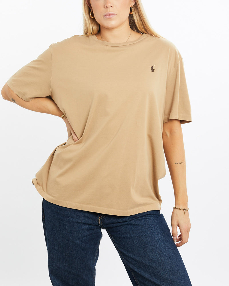 Vintage, 90s, Polo, Ralph, Lauren, Tee, The Real Deal, size medium, colour Brown, newtown, sydney, australia, thrift store, opshop, preloved, secondhand, sustainable, retro, antique, 70s, 80s, 90s, 2000s, 00s, fashion, clothing, streetwear, trendy, garment, style, boutique, store, shop, archive, sale, cheap, best, top, T-Shirts