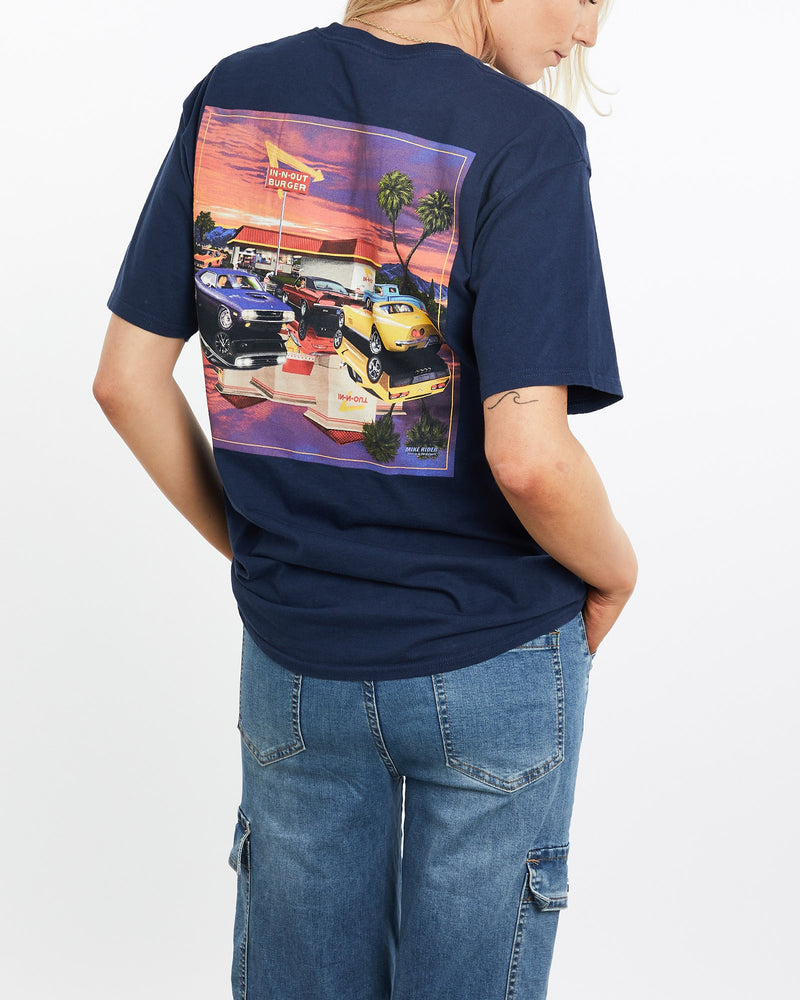 Vintage, In-N-Out, Burger, Tee, The Real Deal, size medium, colour Navy, newtown, sydney, australia, thrift store, opshop, preloved, secondhand, sustainable, retro, antique, 70s, 80s, 90s, 2000s, 00s, fashion, clothing, streetwear, trendy, garment, style, boutique, store, shop, archive, sale, cheap, best, top, T-Shirts