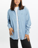 Vintage, 90s, Tommy, Hilfiger, Chambray, Button, Up, Shirt, The Real Deal, size extra small, colour Navy, newtown, sydney, australia, thrift store, opshop, preloved, secondhand, sustainable, retro, antique, 70s, 80s, 90s, 2000s, 00s, fashion, clothing, streetwear, trendy, garment, style, boutique, store, shop, archive, sale, cheap, best, top, Shirts