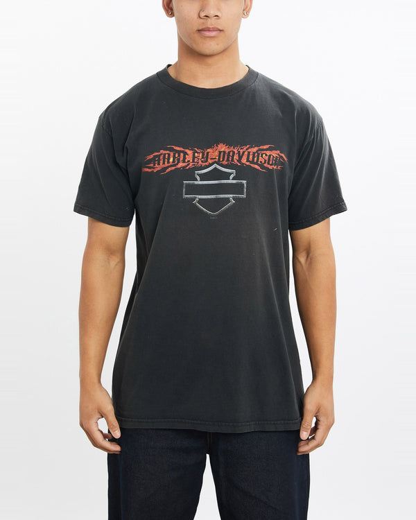 Vintage, Harley, Davidson, Tee, The Real Deal, size large, colour Black, newtown, sydney, australia, thrift store, opshop, preloved, secondhand, sustainable, retro, antique, 70s, 80s, 90s, 2000s, 00s, fashion, clothing, streetwear, trendy, garment, style, boutique, store, shop, archive, sale, cheap, best, top, T-Shirts