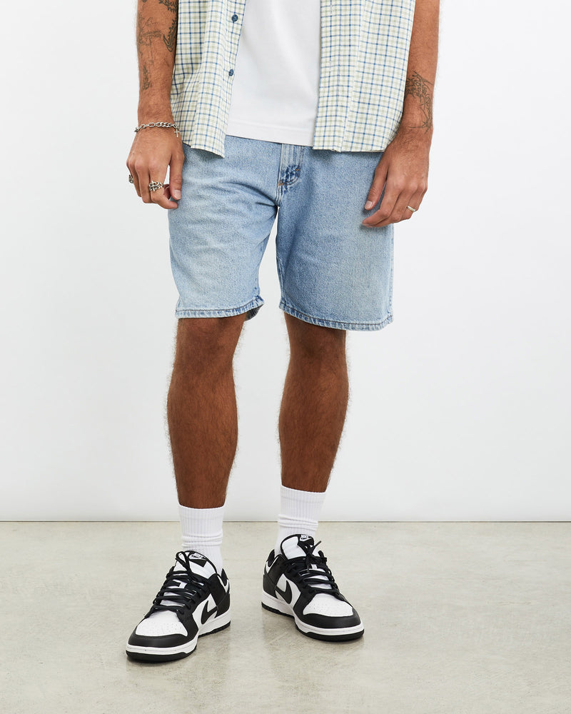 Vintage, Wrangler, Denim, Shorts, The Real Deal, size 35", colour Blue, newtown, sydney, australia, thrift store, opshop, preloved, secondhand, sustainable, retro, antique, 70s, 80s, 90s, 2000s, 00s, fashion, clothing, streetwear, trendy, garment, style, boutique, store, shop, archive, sale, cheap, best, top, Shorts