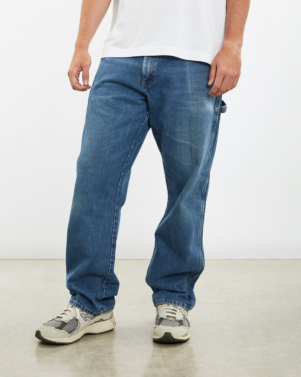 Vintage Rustler Denim Carpenter Pants <br>36" , The Real Deal , newtown, sydney, australia, thrift store, opshop, preloved, secondhand, sustainable, retro, antique, 70s, 80s, 90s, 2000s, 00s, fashion, clothing, streetwear, trendy, garment, style, boutique, store, shop, archive, sale, cheap, best, top