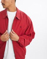 Vintage, 90s, Polo, Ralph, Lauren, Harrington, Jacket, The Real Deal, size large, colour Burgundy, newtown, sydney, australia, thrift store, opshop, preloved, secondhand, sustainable, retro, antique, 70s, 80s, 90s, 2000s, 00s, fashion, clothing, streetwear, trendy, garment, style, boutique, store, shop, archive, sale, cheap, best, top, Jackets