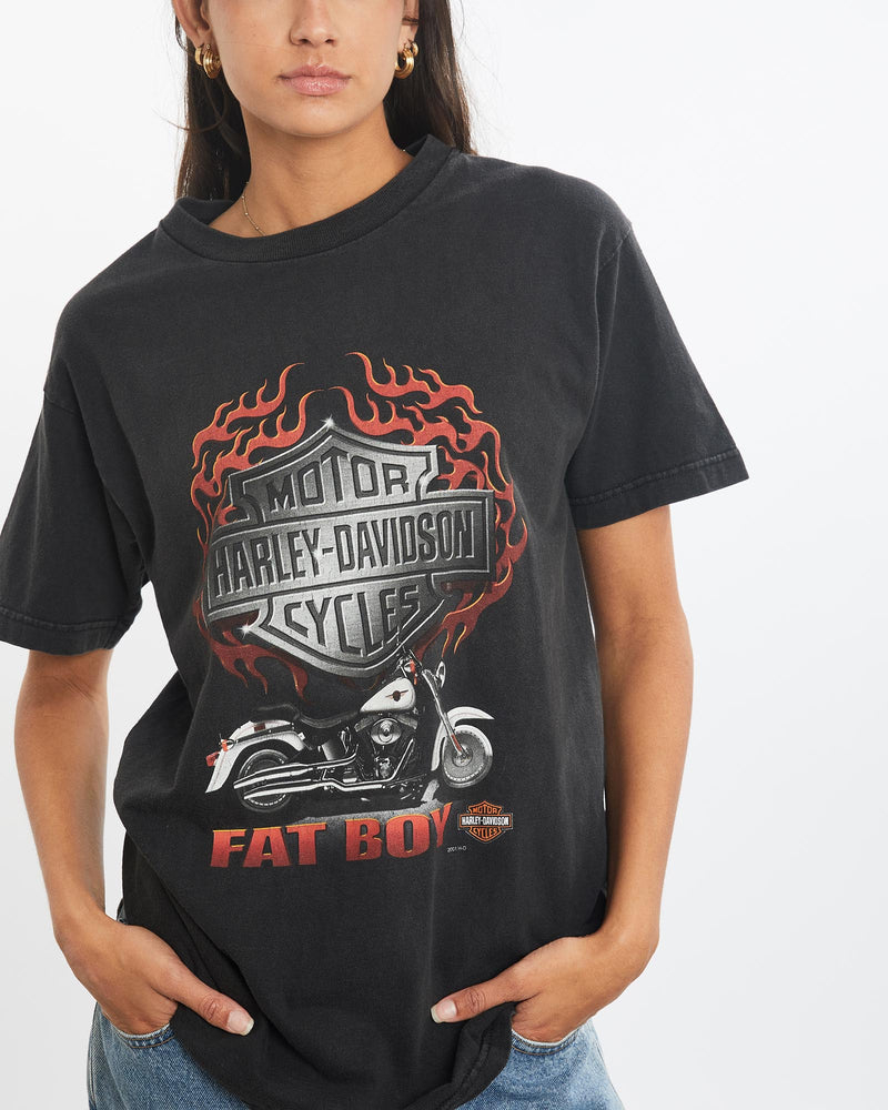 Vintage, Harley, Davidson, Tee, The Real Deal, size small, colour Black, newtown, sydney, australia, thrift store, opshop, preloved, secondhand, sustainable, retro, antique, 70s, 80s, 90s, 2000s, 00s, fashion, clothing, streetwear, trendy, garment, style, boutique, store, shop, archive, sale, cheap, best, top, T-Shirts