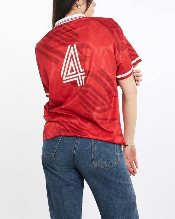 Vintage, 90s, Umbro, Ballard, Kiwanis, Soccer, Jersey, The Real Deal, size large, colour Red, newtown, sydney, australia, thrift store, opshop, preloved, secondhand, sustainable, retro, antique, 70s, 80s, 90s, 2000s, 00s, fashion, clothing, streetwear, trendy, garment, style, boutique, store, shop, archive, sale, cheap, best, top, T-Shirts