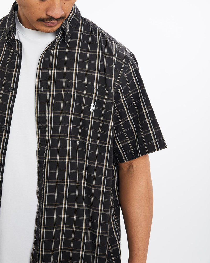 Vintage, 90s, Polo, Ralph, Lauren, Short, Sleeve, Button, Up, Shirt, The Real Deal, size large, colour Multicolour, newtown, sydney, australia, thrift store, opshop, preloved, secondhand, sustainable, retro, antique, 70s, 80s, 90s, 2000s, 00s, fashion, clothing, streetwear, trendy, garment, style, boutique, store, shop, archive, sale, cheap, best, top, Shirts