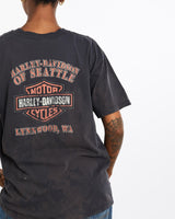 Vintage, Harley, Davidson, Tee, The Real Deal, size medium, colour Black, newtown, sydney, australia, thrift store, opshop, preloved, secondhand, sustainable, retro, antique, 70s, 80s, 90s, 2000s, 00s, fashion, clothing, streetwear, trendy, garment, style, boutique, store, shop, archive, sale, cheap, best, top, T-Shirts