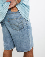 Vintage, Levi's, 550, Denim, Shorts, The Real Deal, size 36", colour Blue, newtown, sydney, australia, thrift store, opshop, preloved, secondhand, sustainable, retro, antique, 70s, 80s, 90s, 2000s, 00s, fashion, clothing, streetwear, trendy, garment, style, boutique, store, shop, archive, sale, cheap, best, top, Shorts