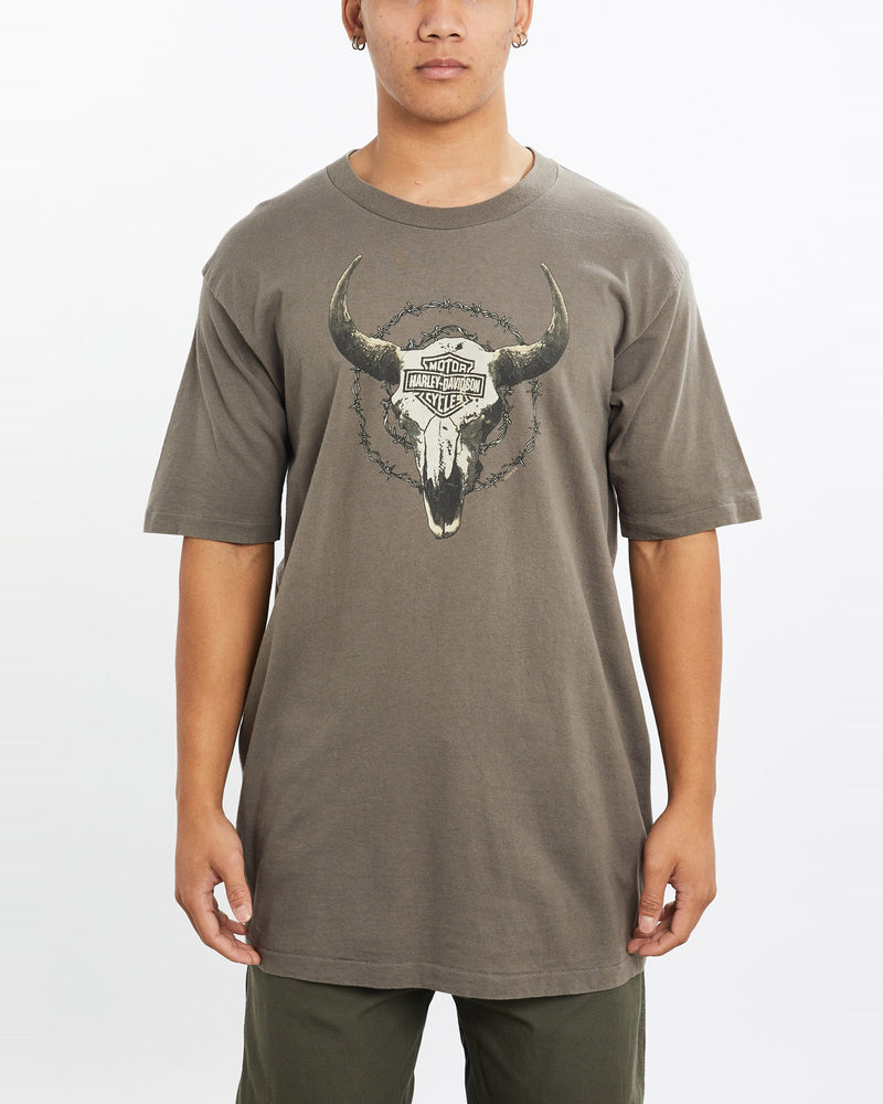 Vintage, 1996, Harley, Davidson, Tee, The Real Deal, size large, colour Grey, newtown, sydney, australia, thrift store, opshop, preloved, secondhand, sustainable, retro, antique, 70s, 80s, 90s, 2000s, 00s, fashion, clothing, streetwear, trendy, garment, style, boutique, store, shop, archive, sale, cheap, best, top, T-Shirts