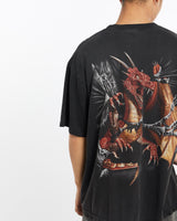 Vintage, 90s, Dragon, Tee, The Real Deal, size large, colour Black, newtown, sydney, australia, thrift store, opshop, preloved, secondhand, sustainable, retro, antique, 70s, 80s, 90s, 2000s, 00s, fashion, clothing, streetwear, trendy, garment, style, boutique, store, shop, archive, sale, cheap, best, top, T-Shirts