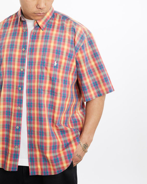 Vintage, 90s, Polo, Ralph, Lauren, Short, Sleeve, Button, Up, Shirt, The Real Deal, size extra large, colour Multicolour, newtown, sydney, australia, thrift store, opshop, preloved, secondhand, sustainable, retro, antique, 70s, 80s, 90s, 2000s, 00s, fashion, clothing, streetwear, trendy, garment, style, boutique, store, shop, archive, sale, cheap, best, top, Shirts