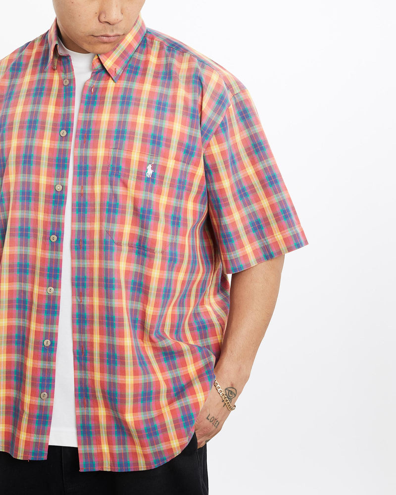 Vintage, 90s, Polo, Ralph, Lauren, Short, Sleeve, Button, Up, Shirt, The Real Deal, size extra large, colour Multicolour, newtown, sydney, australia, thrift store, opshop, preloved, secondhand, sustainable, retro, antique, 70s, 80s, 90s, 2000s, 00s, fashion, clothing, streetwear, trendy, garment, style, boutique, store, shop, archive, sale, cheap, best, top, Shirts