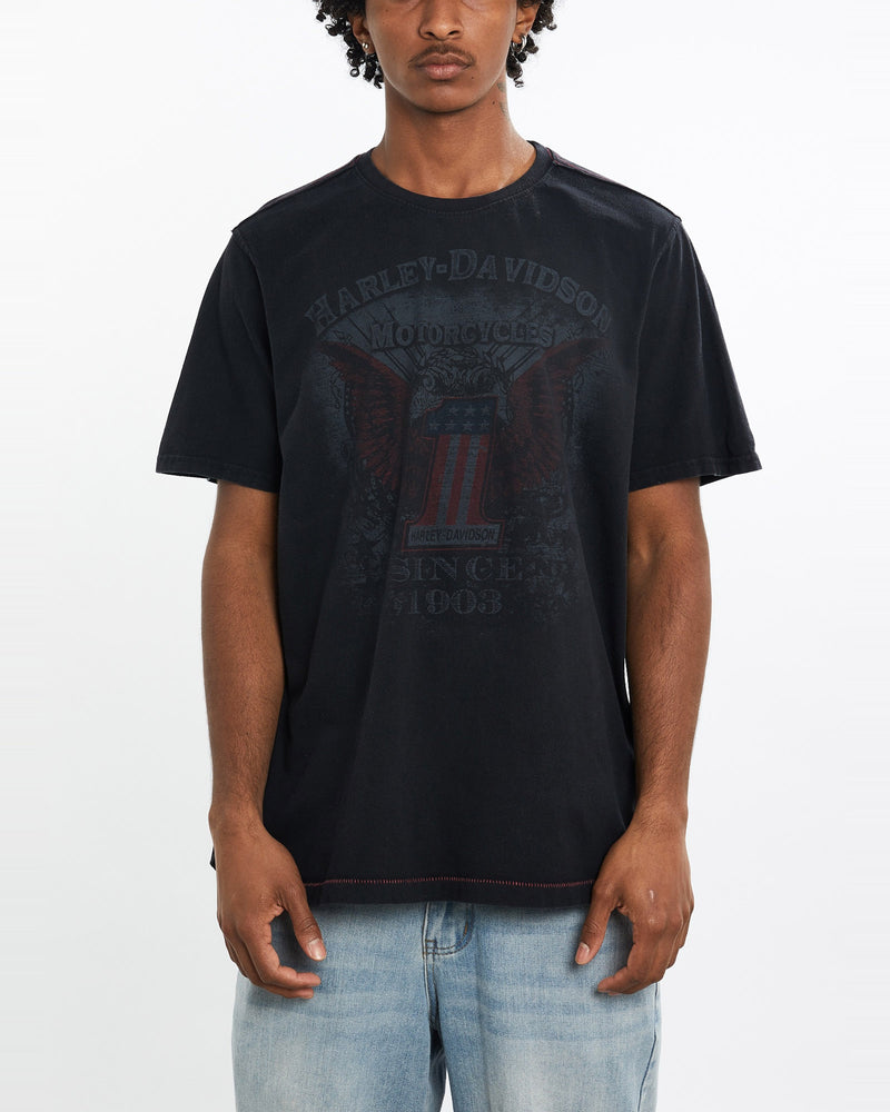 Vintage, Harley, Davidson, Tee, The Real Deal, size large, colour Black, newtown, sydney, australia, thrift store, opshop, preloved, secondhand, sustainable, retro, antique, 70s, 80s, 90s, 2000s, 00s, fashion, clothing, streetwear, trendy, garment, style, boutique, store, shop, archive, sale, cheap, best, top, T-Shirts