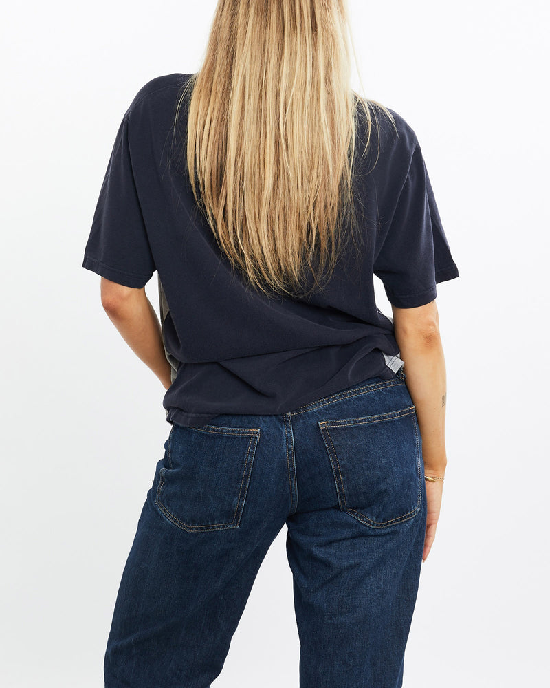 Vintage, Nautica, Jeans, Tee, The Real Deal, size medium, colour Navy, newtown, sydney, australia, thrift store, opshop, preloved, secondhand, sustainable, retro, antique, 70s, 80s, 90s, 2000s, 00s, fashion, clothing, streetwear, trendy, garment, style, boutique, store, shop, archive, sale, cheap, best, top, T-Shirts
