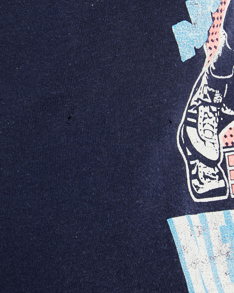 Vintage, 1990, NFL, New, York, Giants, Tee, The Real Deal, size small, colour Navy, newtown, sydney, australia, thrift store, opshop, preloved, secondhand, sustainable, retro, antique, 70s, 80s, 90s, 2000s, 00s, fashion, clothing, streetwear, trendy, garment, style, boutique, store, shop, archive, sale, cheap, best, top, T-Shirts